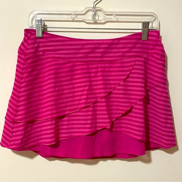 Title Nine Hot Pink Striped Women's Skort Size M - Picture 1 of 9